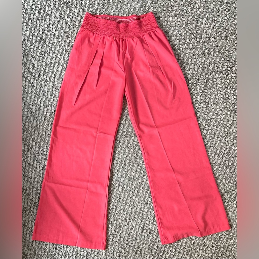 Women's Straight Leg Pants in Coral